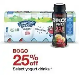 Target Select yogurt drinks. oferta