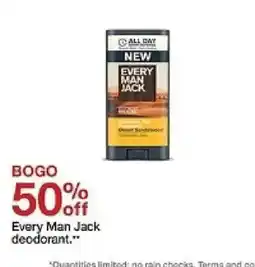 Target Every man jack deodorant oferta