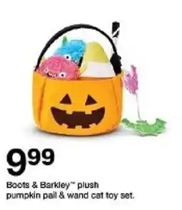 Target Boots & Barkley plush pumpkin pail & wand cat toy set oferta