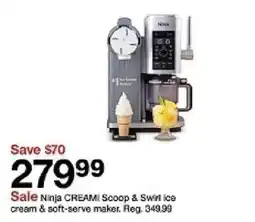 Target Ninja CREAMi Scoop & Swirl ice cream & soft-serve maker oferta