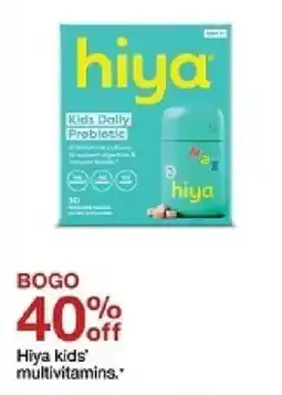 Target hiya kids' multivitamins oferta