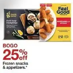 Target Frozen snacks & appetizers. oferta