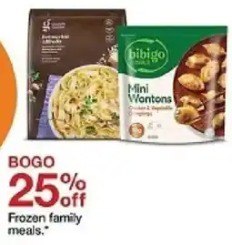Target Frozen family meals. oferta