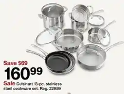 Target Cuisinart 13-pc. stainless steel cookware set oferta
