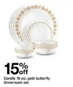 Target Corelle 16-pc. gold butterfly dinnerware set oferta
