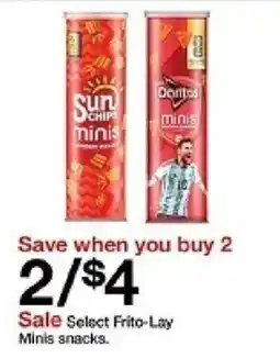 Target Sun Chips Minis oferta
