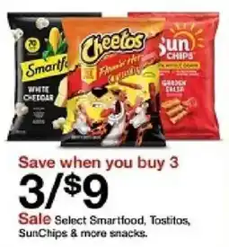 Target Smartfood, Tostitos, SunChips oferta