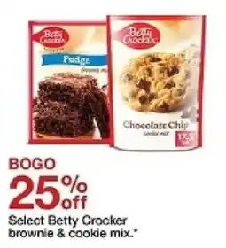 Target Select Betty Crocker brownie & cookie mix. oferta