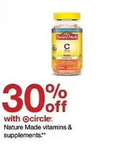 Target Nature Made vitamins & supplements oferta