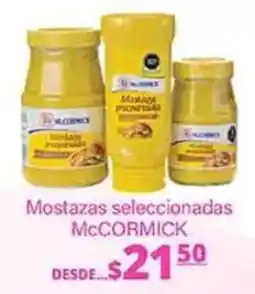 La Comer Mostazas seleccionadas McCormick oferta