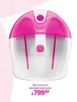 La Comer Conair spa rosa con burbujas para pies oferta