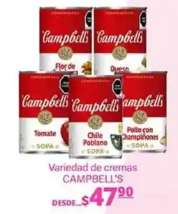 La Comer Campbell's variedades de cremas oferta