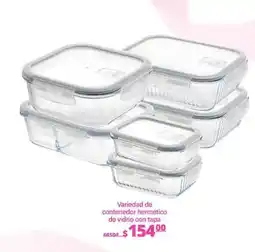 La Comer Variedad de contenedor hermético de vidrio con tapa oferta