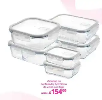 La Comer Variedad de contenedor hermético de vidrio con tapa oferta