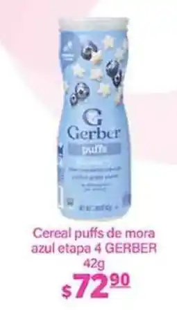 La Comer Gerber cereal puffs de mora azul etapa 4 oferta