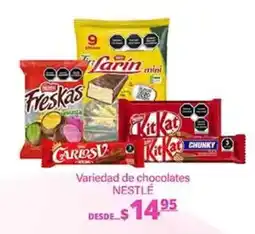 La Comer nestlé variedad de chocolates oferta