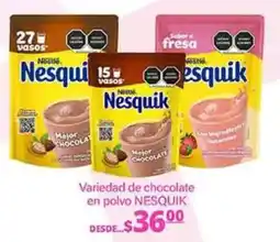 La Comer Nesquik variedad de chocolate en polvo oferta