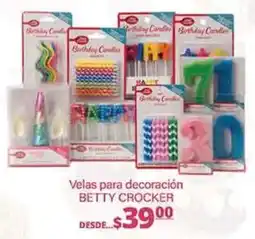 La Comer Velas para decoración BETTY CROCKER oferta