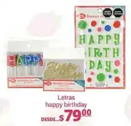 La Comer Letras happy birthday oferta