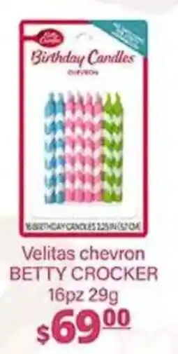 La Comer betty crocker birthday candles chevron oferta