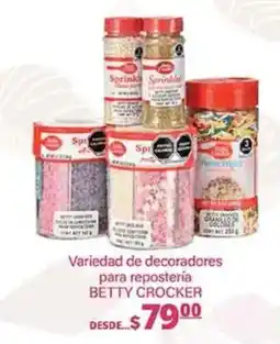 La Comer Betty Crocker variedad de decoradores para repostería oferta