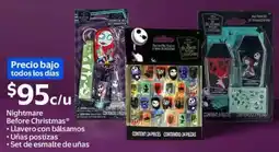 Walmart Express Nightmare Before Christmas Llavero con bálsamos Unas postizas Set de esmalte de uñas oferta