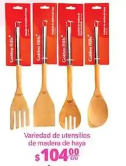 La Comer Golden Hills variedad de utensilios de madera de haya oferta