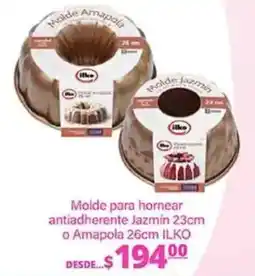La Comer Ilko Molde para hornear antiadherente Jazmin o Amapola oferta