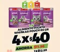 Merco Whiskas - alimento p/gato pouch oferta
