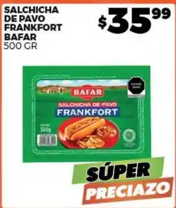 Merco Bafar - salchicha de pavo frankfort oferta