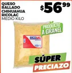 Merco Ricolac - queso rallado chihuahua oferta