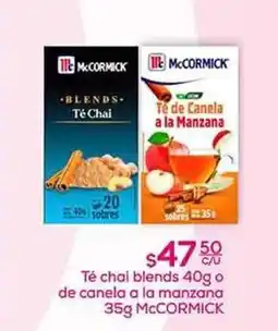 Fresko Mccormick - té chai blends o de canela a la manzana oferta