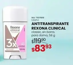 Woolworth Rexona - antitranspirante clinical oferta