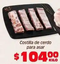 Soriana Híper Costilla de cerdo oferta