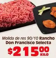 Soriana Híper Don francisco - molida de res 90/10 oferta