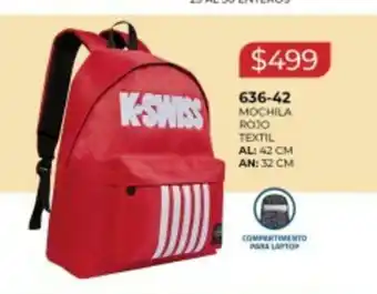 636-42 Mochila Rojo Textil