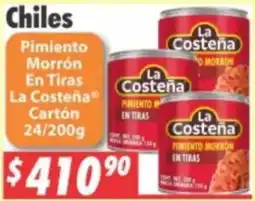 Casa Ley La Costeña Pimiento Morrón En Tiras oferta