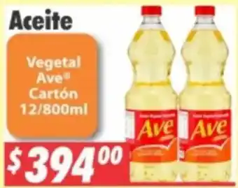 Ave Aceite Vegetal Cartón