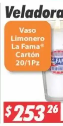 Casa Ley Veladora Vaso Limonero La Fama oferta