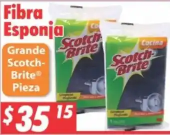 Casa Ley Scotch-Brite Fibra Esponja Grande oferta