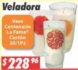 Casa Ley Veladora Vaso Centenario La Fama oferta