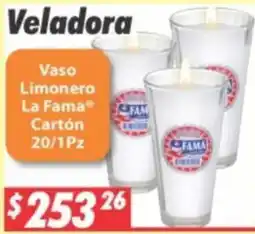 Casa Ley Veladora Vaso Limonero La Fama oferta