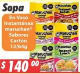 Casa Ley Maruchan Sopa En Vaso Instantánea oferta