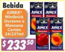Casa Ley Jumex Minibrick Durazno o Manzana oferta