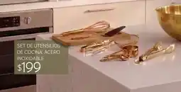 Soriana Súper Set de utensilios de cocina, acero inoxidable oferta