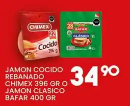Alsuper chimex jamon cocido rebanado jamon clasico bafar oferta