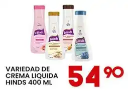 Alsuper Hinds variedad de crema liquida oferta