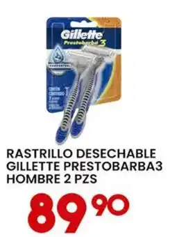 Alsuper gillette rastillo desechable prestobarba3 hombre oferta