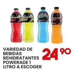 Alsuper powerade variedad de bebidas rehidratantes 1 litro a escoger oferta