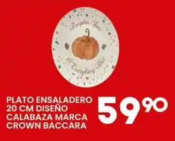 Alsuper Crown Baccara Plato Ensaladero 20 Cm Diseño Calabaza oferta